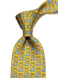 MonsterTie Printed D-Ring Snaffle Bits Yellow Necktie