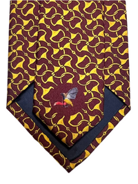 MonsterTie Printed D-Ring Snaffle Red Necktie