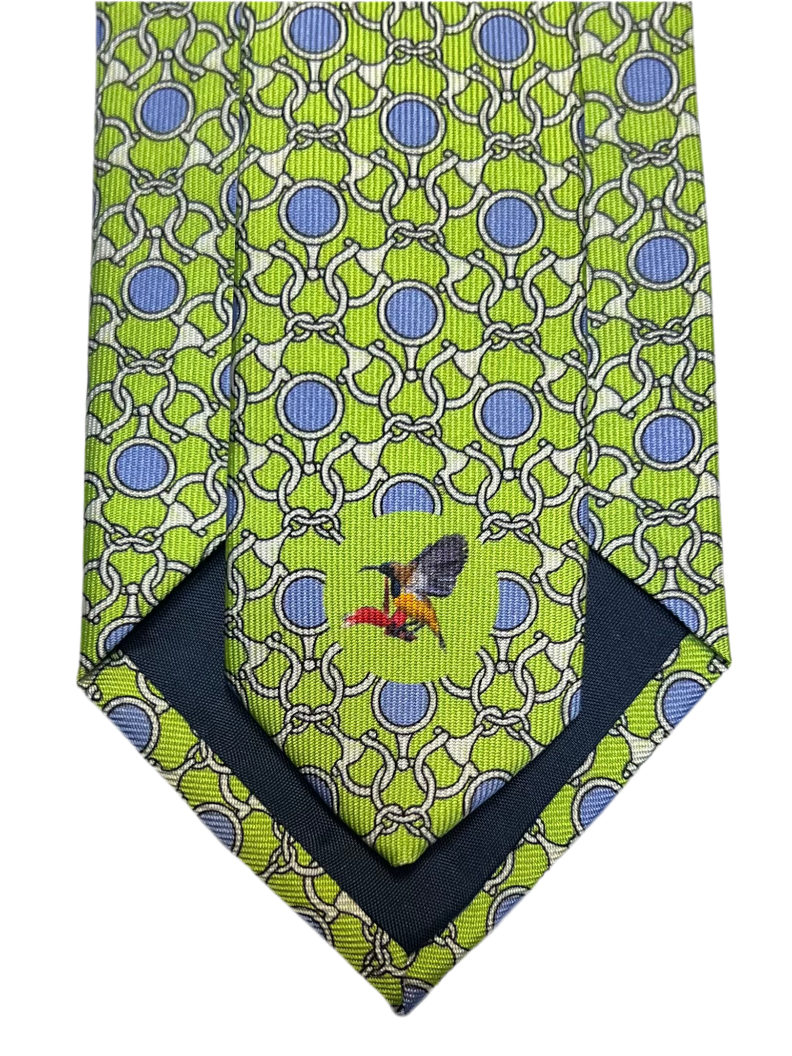 MonsterTie Printed D-Ring Snaffle Bits Green Necktie