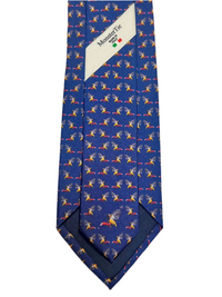 MonsterTie printed Sunbird Navy Cravatta