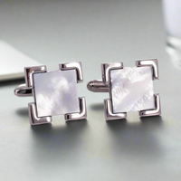 MarZthomson Blue MOP  square cufflink