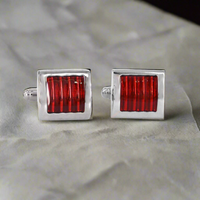 Grill and Bar Cufflinks in Red (Online Exclusive)