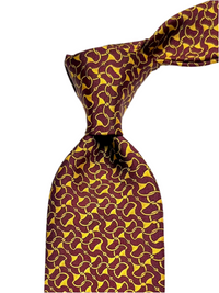 MonsterTie Printed D-Ring Snaffle Red Necktie