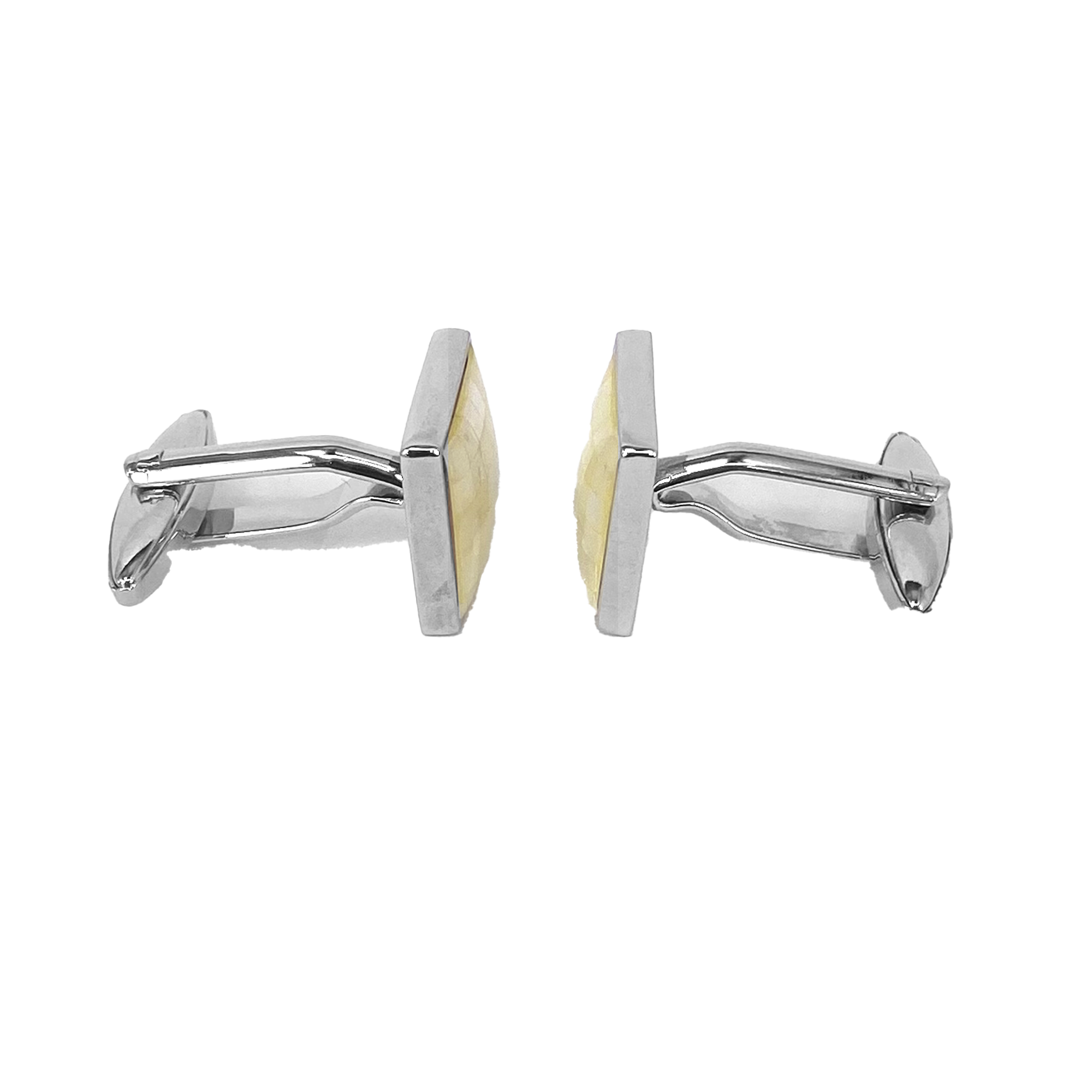 White Mother of Pearl Tiles Cufflinks (Online Exclusive)