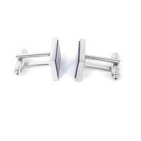Rectangle MOP Cufflinks Black and White