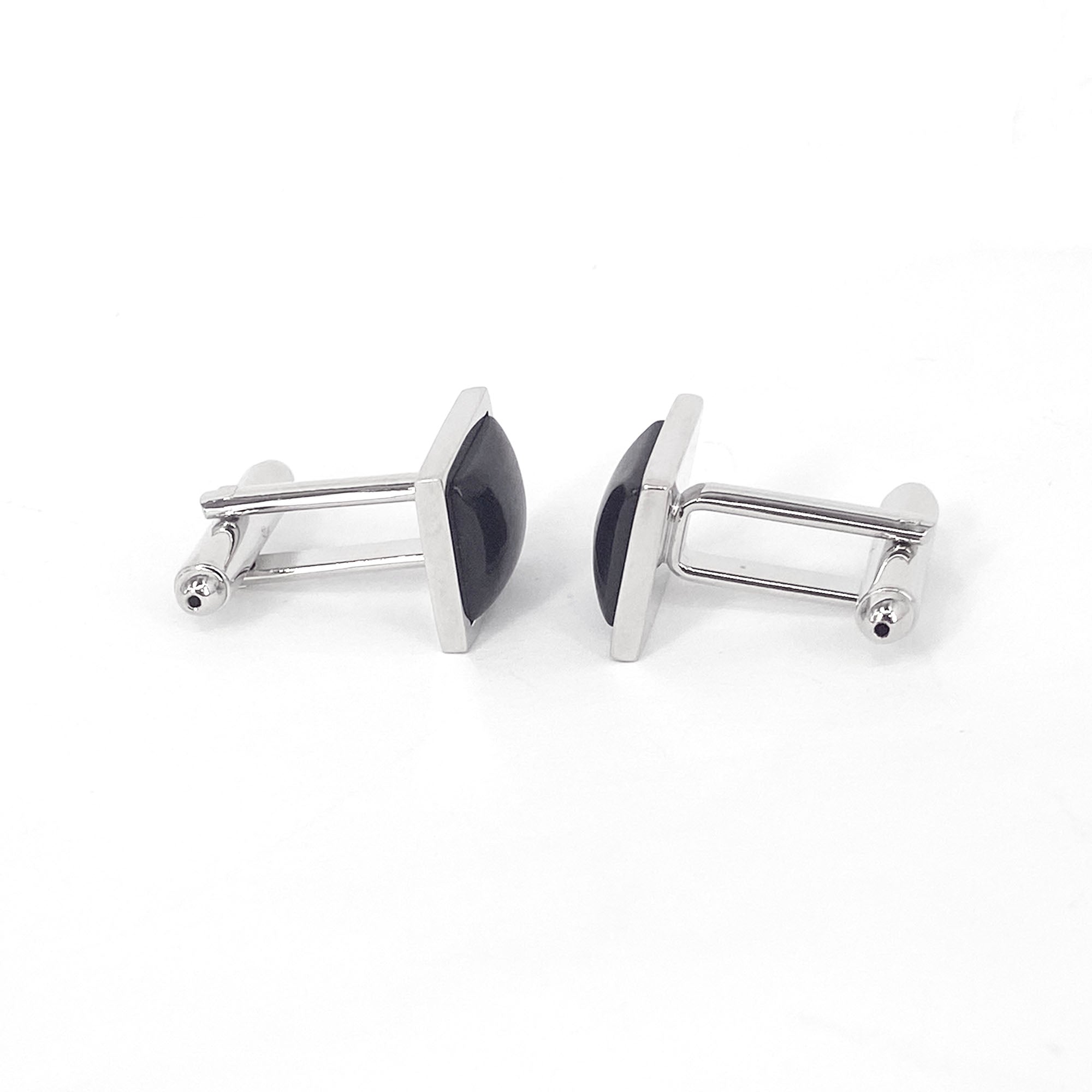 Black Fiber Glass (Small) Square Cufflinks (Online Exclusive)