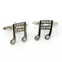 Music knot  Cufflink in Silver Crystal (Online Exclusive)