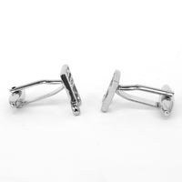 Music knot  Cufflink in Silver Crystal (Online Exclusive)