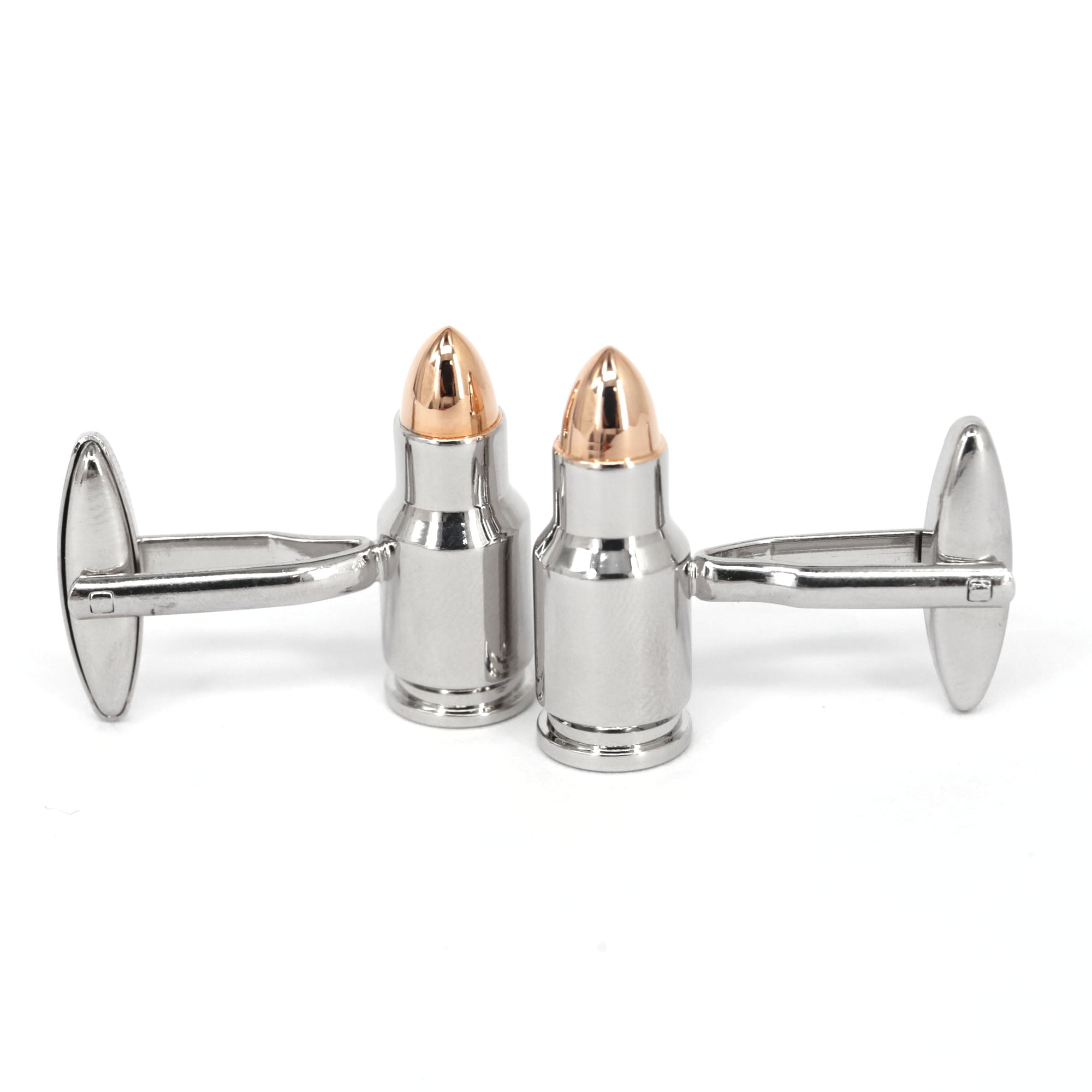 Bullet Cufflinks in Rose Gold Tip  (Online Exclusive)