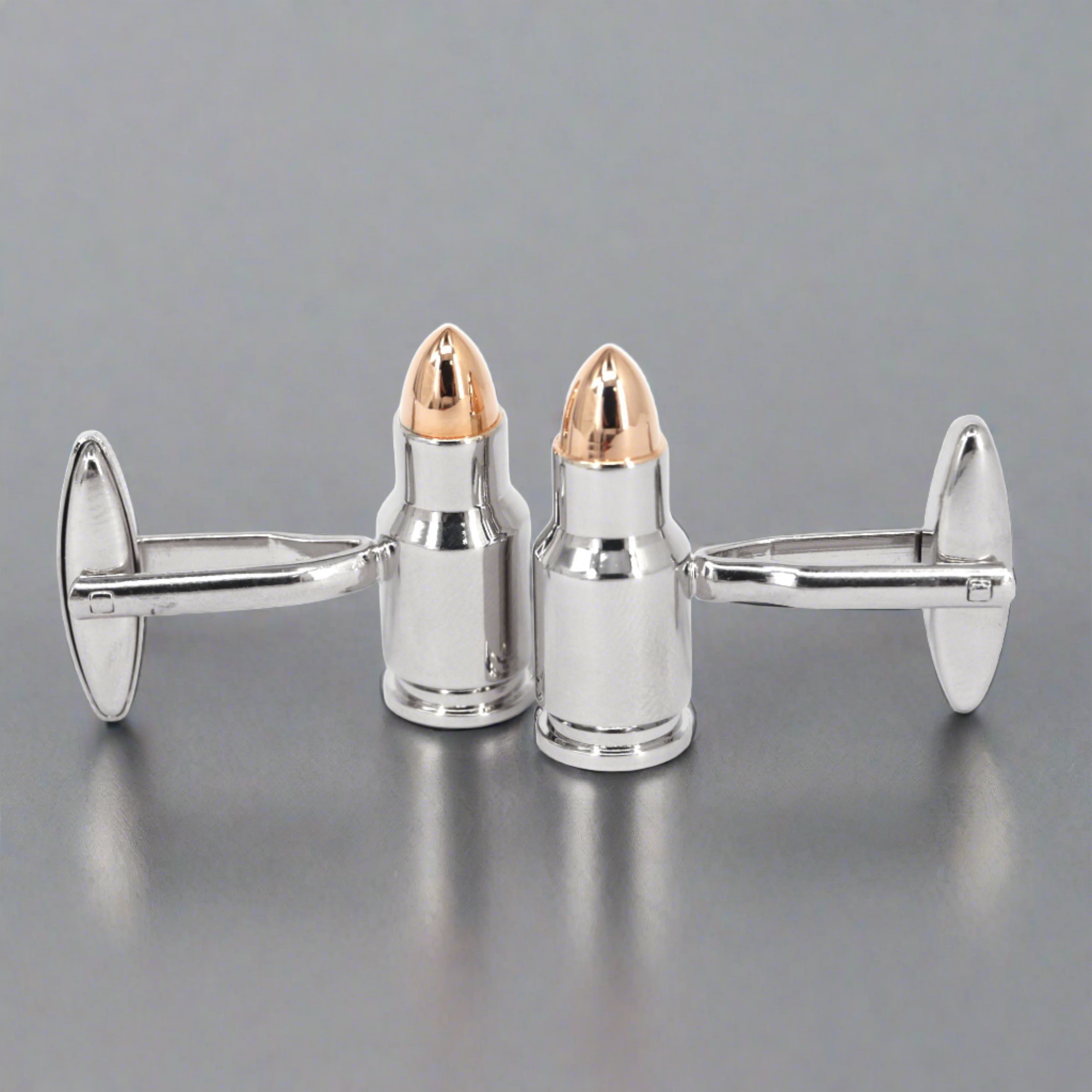 Bullet Cufflinks in Rose Gold Tip  (Online Exclusive)