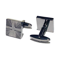 Gunmetal Rectangle Cross Cufflinks