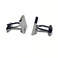 Gunmetal Rectangle Cross Cufflinks