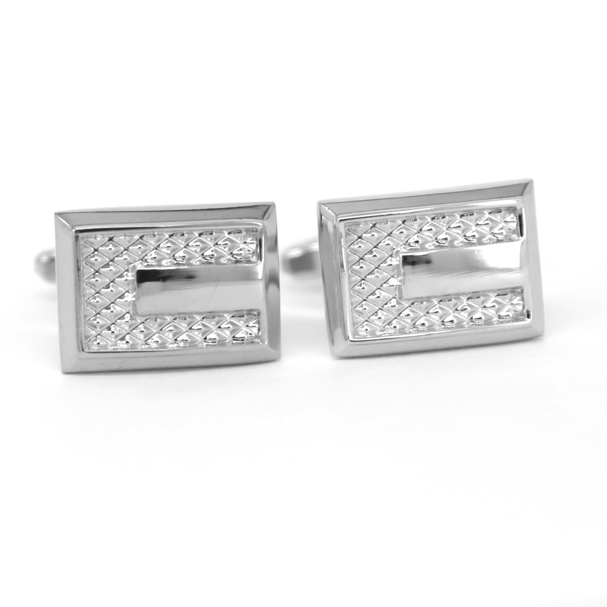 Rectangle silver with diamond Shape and solid metal