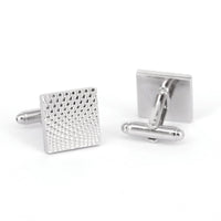 Silver Diamond design Squared Cufflinks (Online Exclusive)
