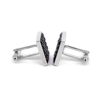 Black Cube Fiber Glass Square Cufflinks (Online Exclusive)