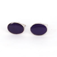 Oval Enamel Purple Cufflinks (Online Exclusive)