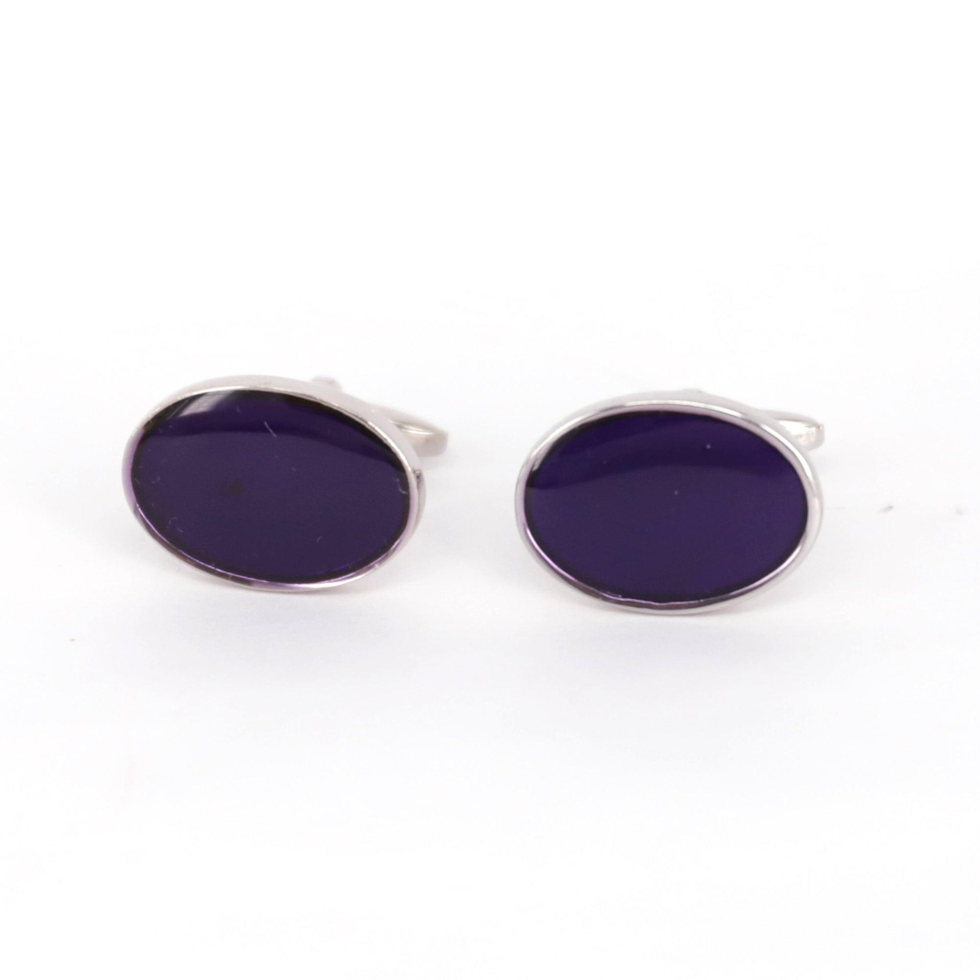 Oval Enamel Purple Cufflinks (Online Exclusive)
