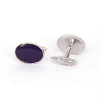 Oval Enamel Purple Cufflinks (Online Exclusive)