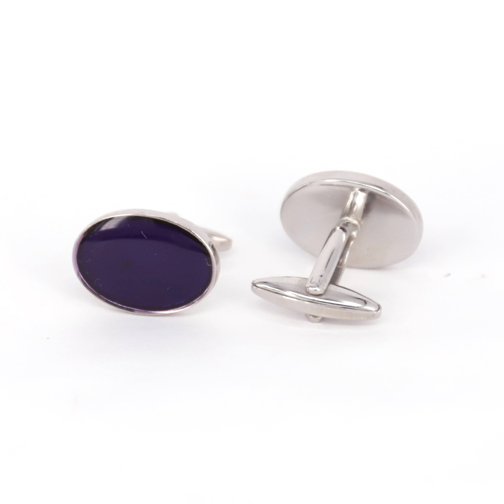 Oval Enamel Purple Cufflinks (Online Exclusive)
