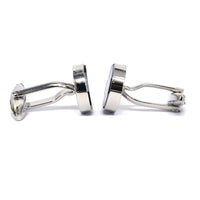 Classic Oval Black With Crystal like Cufflinks