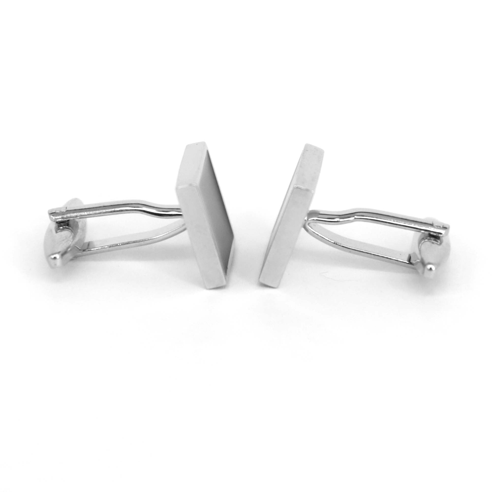 Black enamel Square Cufflinks (Online Exclusive)