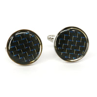 Round Carbon Fibre Cufflinks Marzthomson Cufflinks (Online Exclusive)