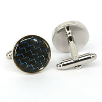 Round Carbon Fibre Cufflinks Marzthomson Cufflinks (Online Exclusive)
