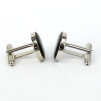 Round Carbon Fibre Cufflinks Marzthomson Cufflinks (Online Exclusive)