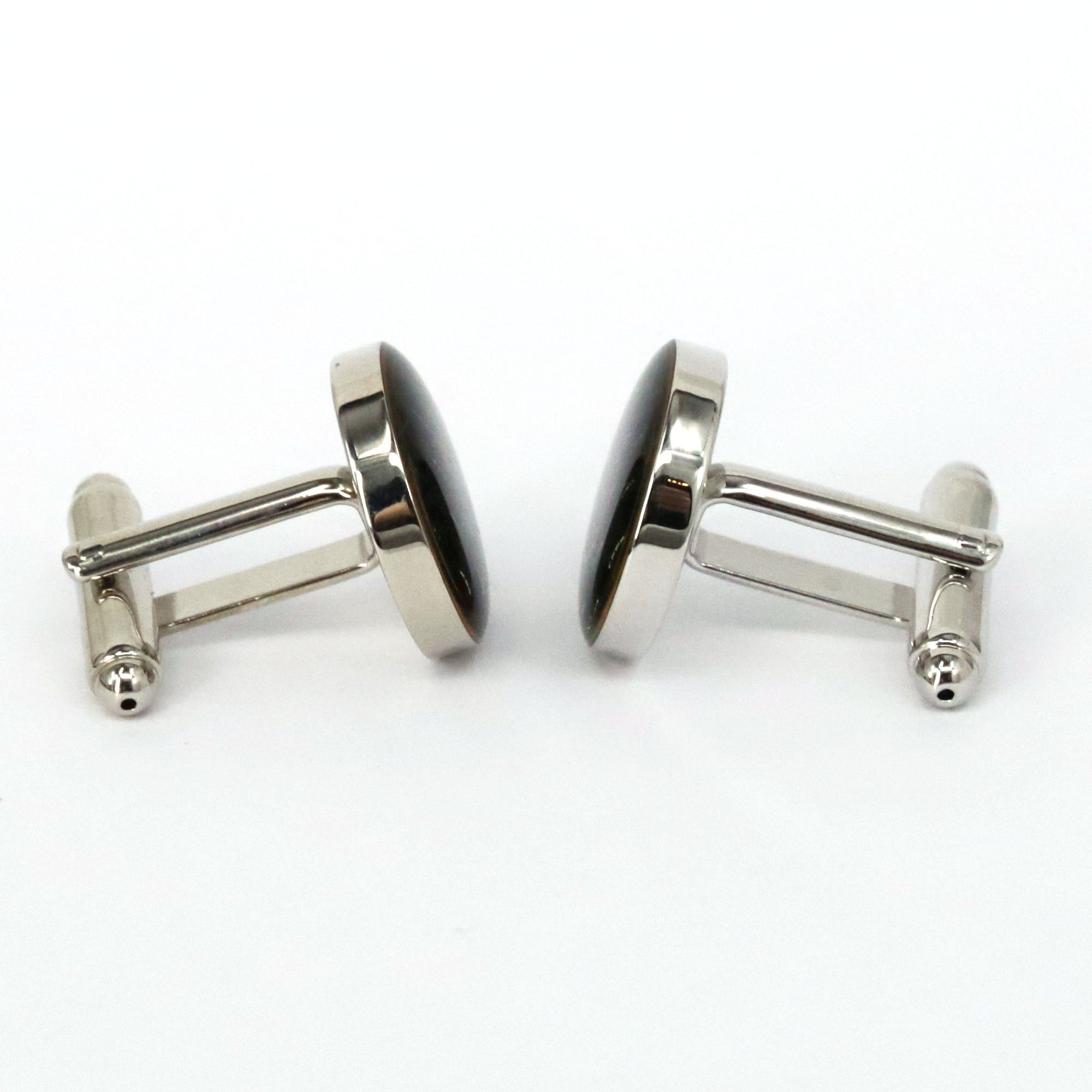 Round Carbon Fibre Cufflinks Marzthomson Cufflinks (Online Exclusive)