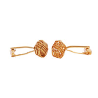 4 Wire Knot Gold Cufflinks