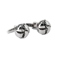 Silk Knot in Silver Cufflink- Marz