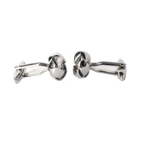 Silk Knot in Silver Cufflink- Marz