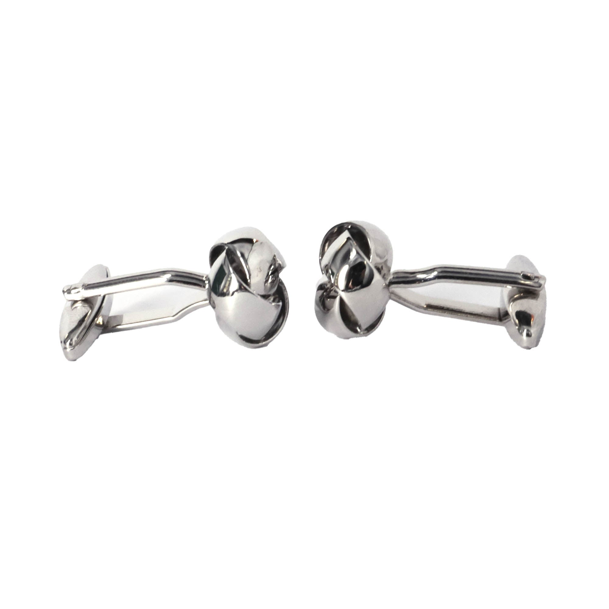 Silk Knot in Silver Cufflink- Marz