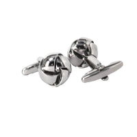 Silk Knot in Silver Cufflink- Marz