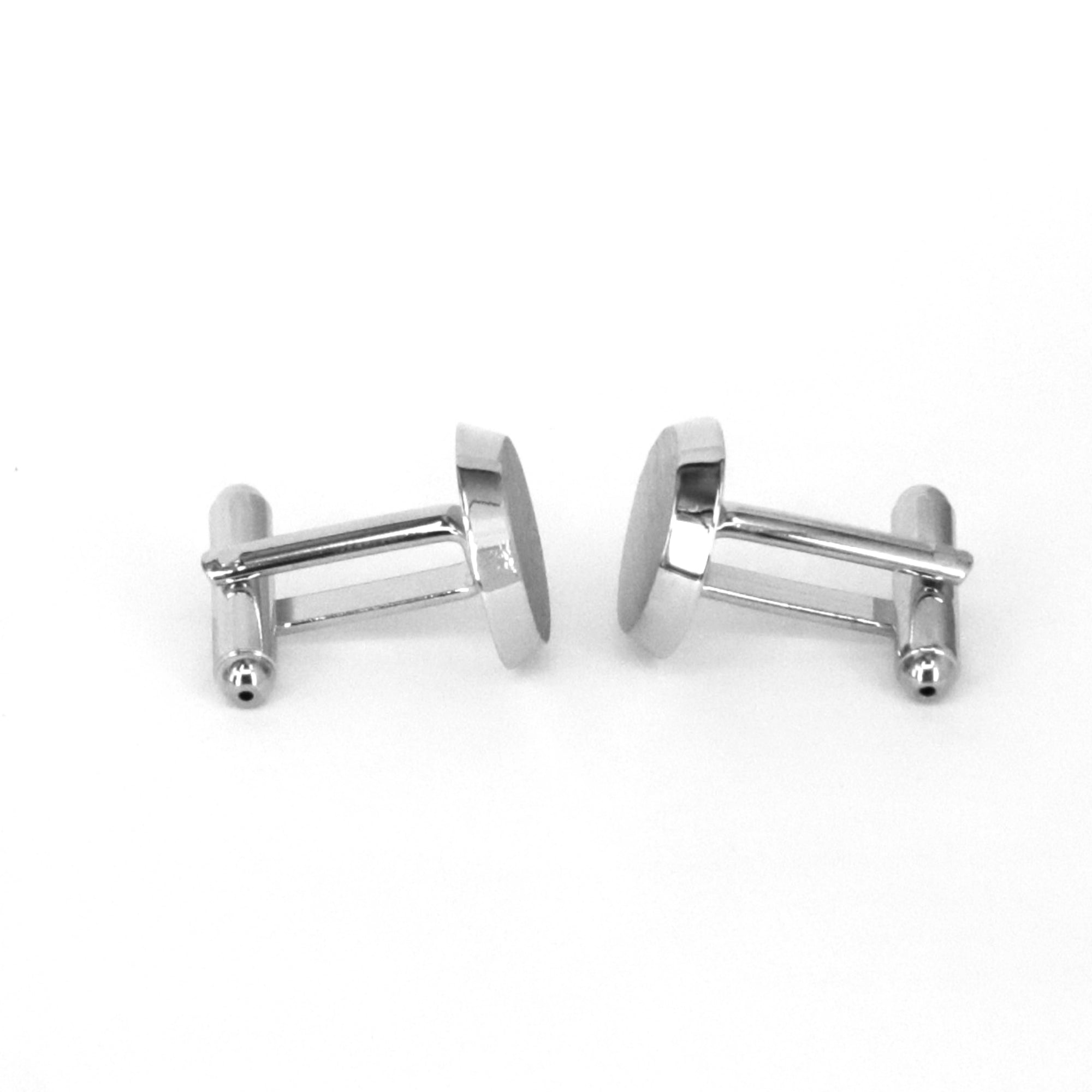 Silver Round flying saucer Cufflinks - Orobianco L'unique