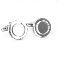 Silver Round Cufflinks - Orobianco L'unique