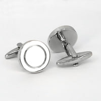 Silver Round Cufflinks - Orobianco L'unique