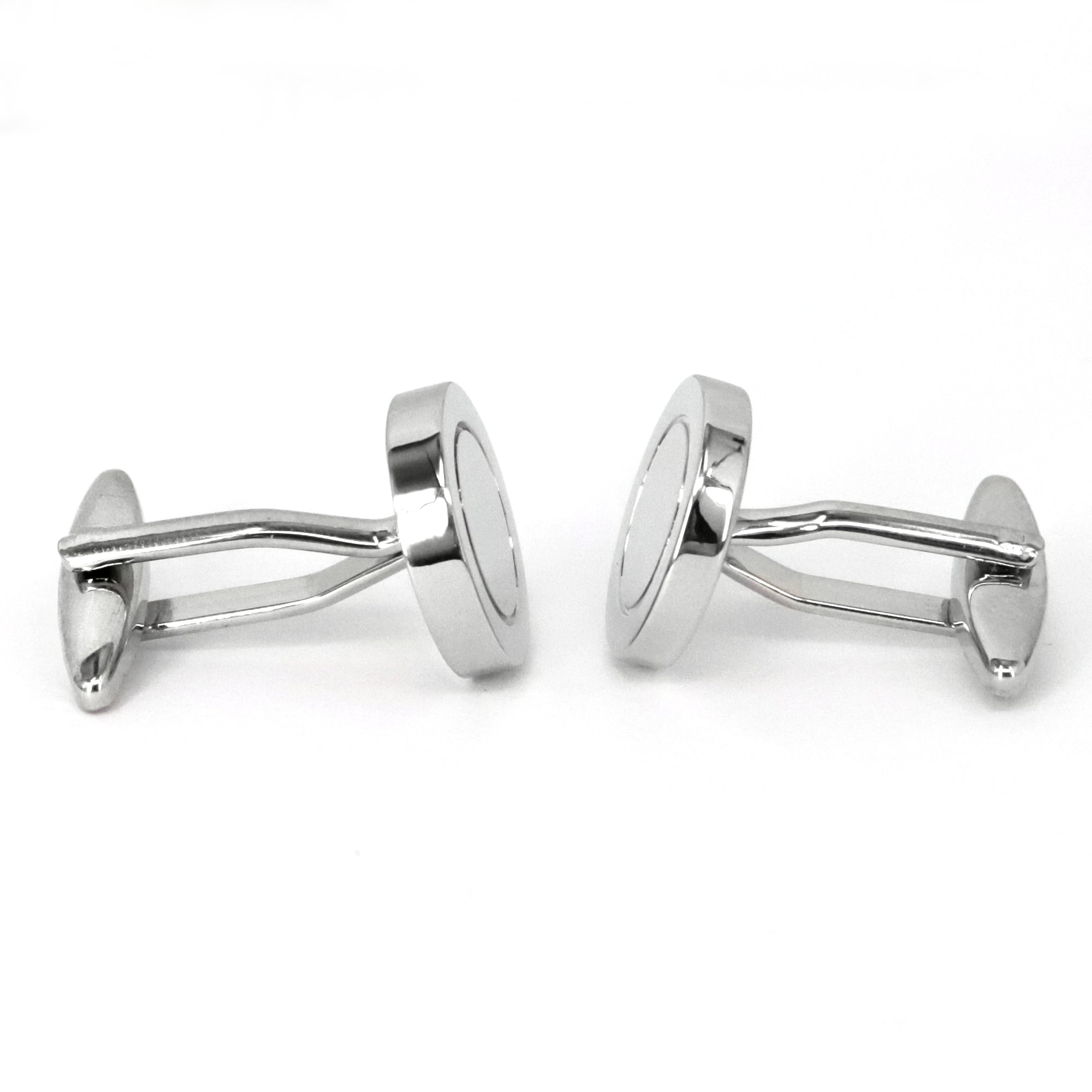 Silver Round Cufflinks - Orobianco L'unique
