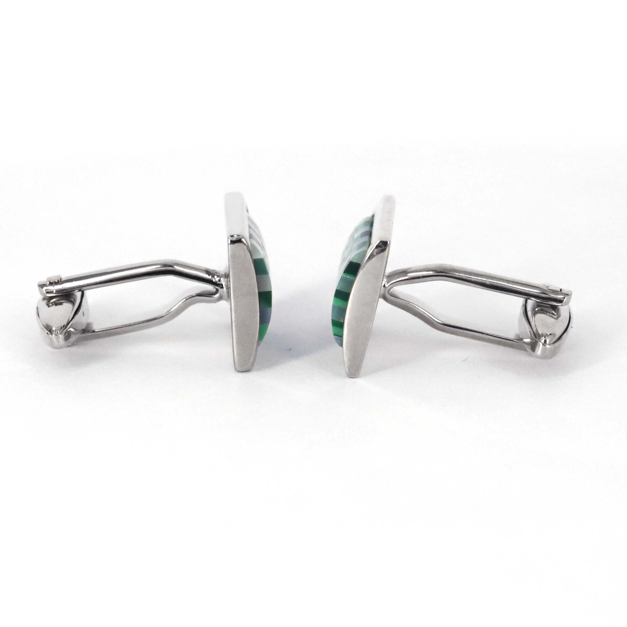 Mosaic Green Cufflinks