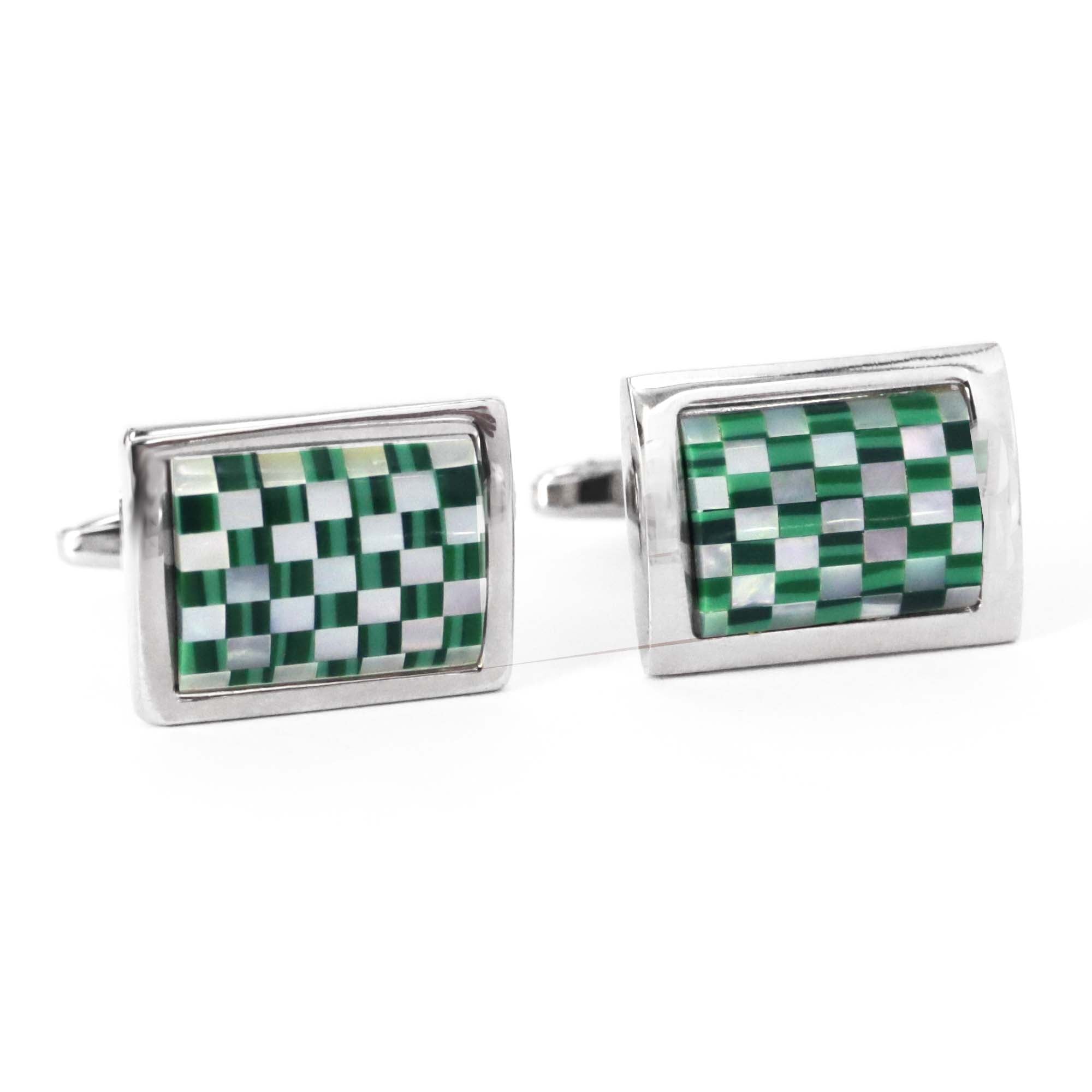 Mosaic Green Cufflinks