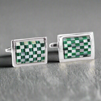 Mosaic Green Cufflinks