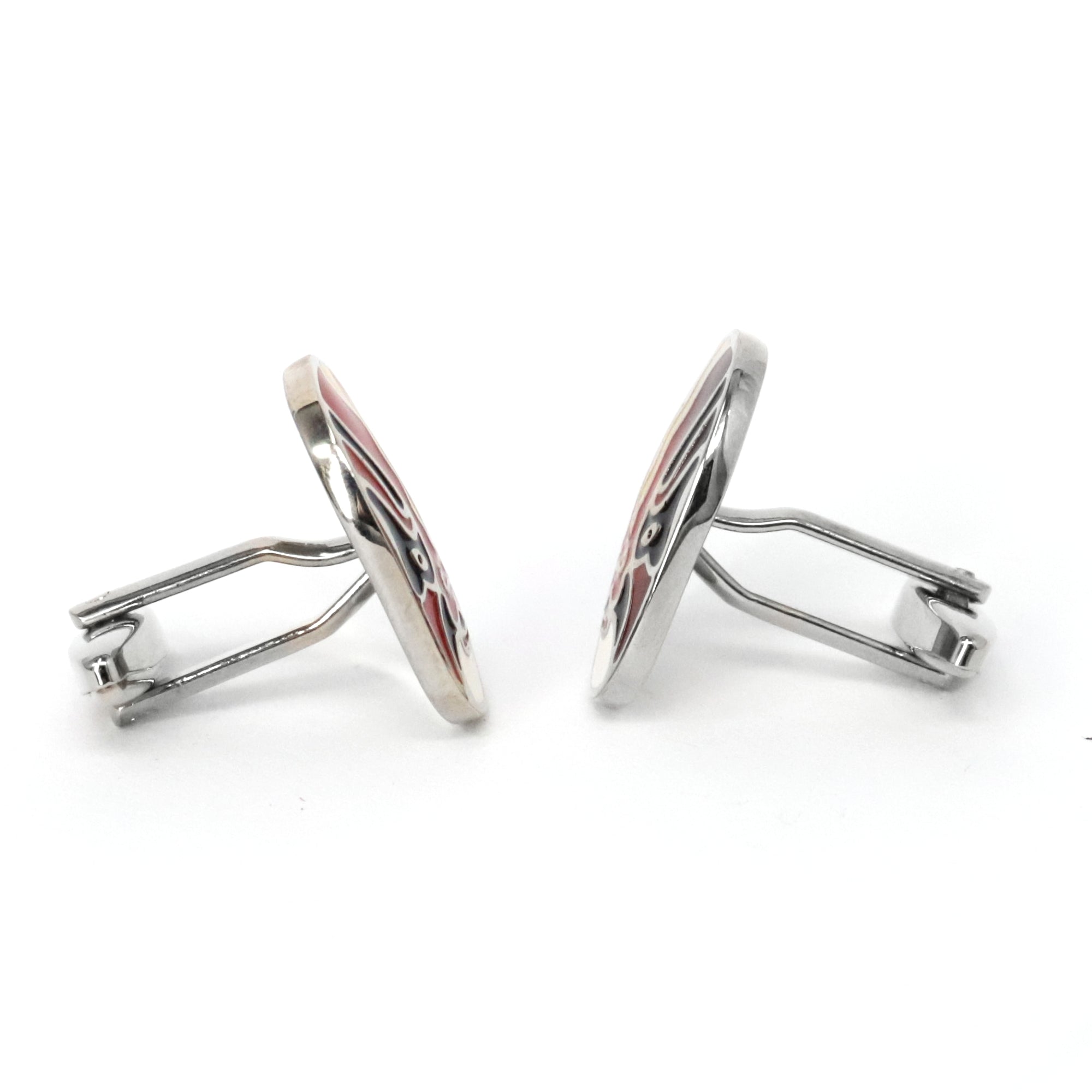 Jing Mask or Chinese Opera mask Black Yellow Cufflinks (Online Exclusive)
