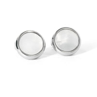 Azthom Round White Mother-of-Pearl Cufflinks