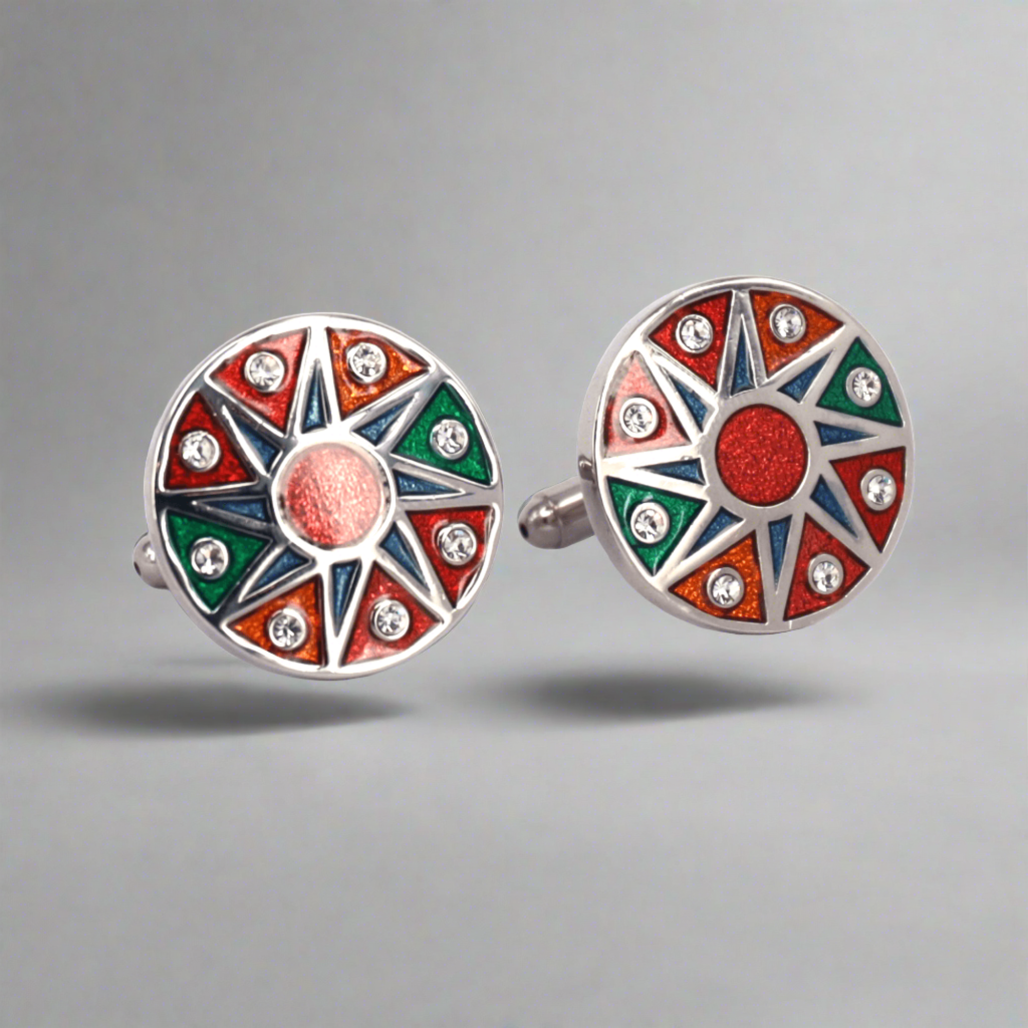 Blazing Sun with Crystals Cufflinks Marzthomson (Online Exclusive)