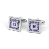 Square Crystal Cufflinks