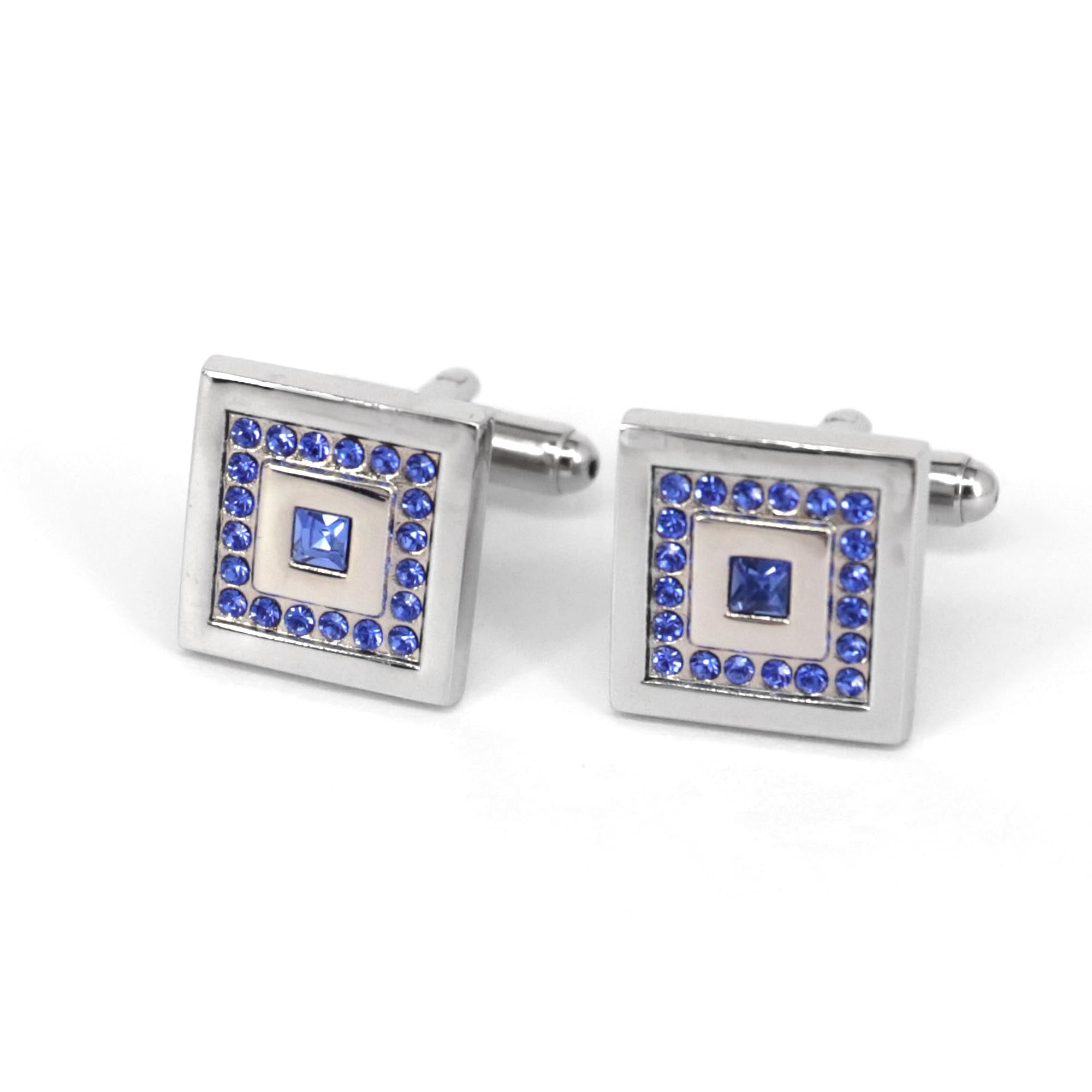 Square Crystal Cufflinks