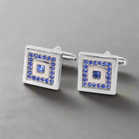 Square Crystal Cufflinks