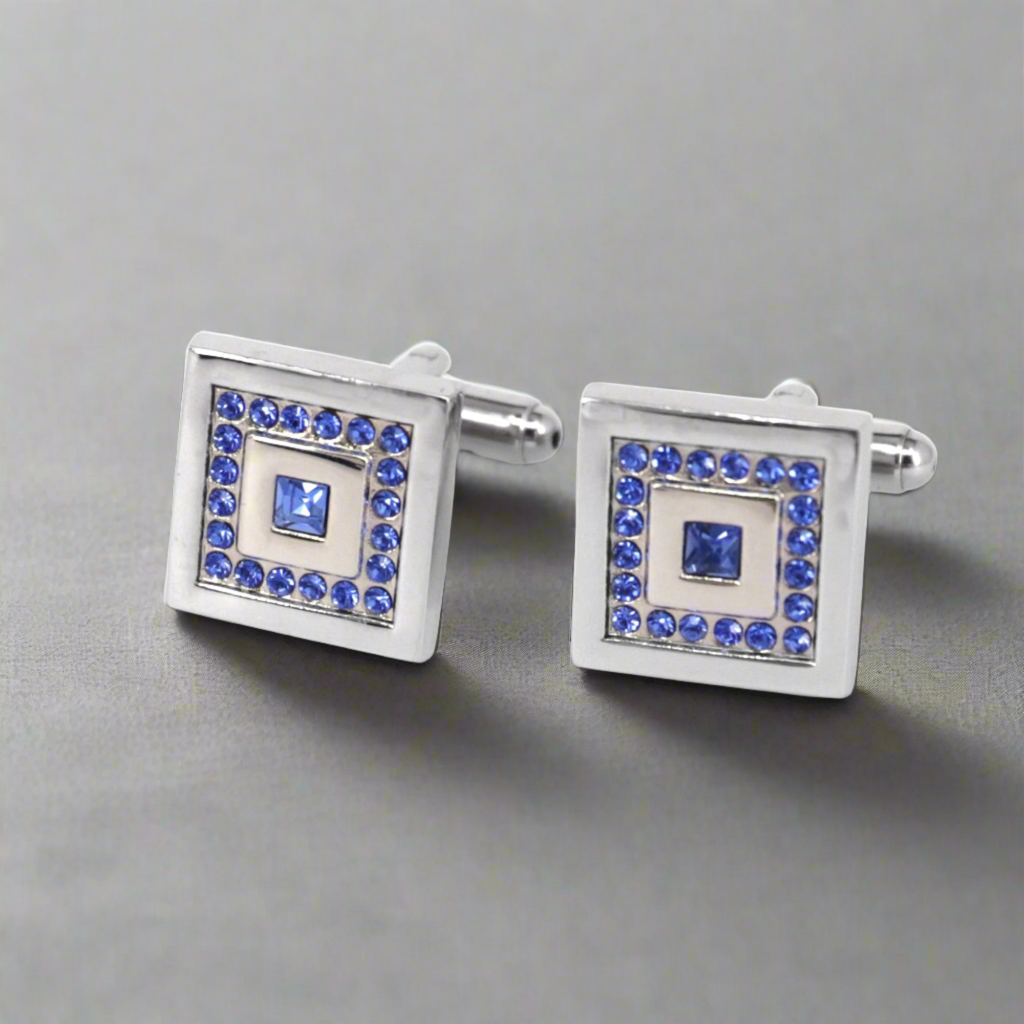 Square Crystal Cufflinks