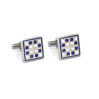Checkerboard Blue and Black Cufflinks (Online Exclusive)