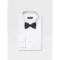 ZEGNA Silk Self Black Bow Ties